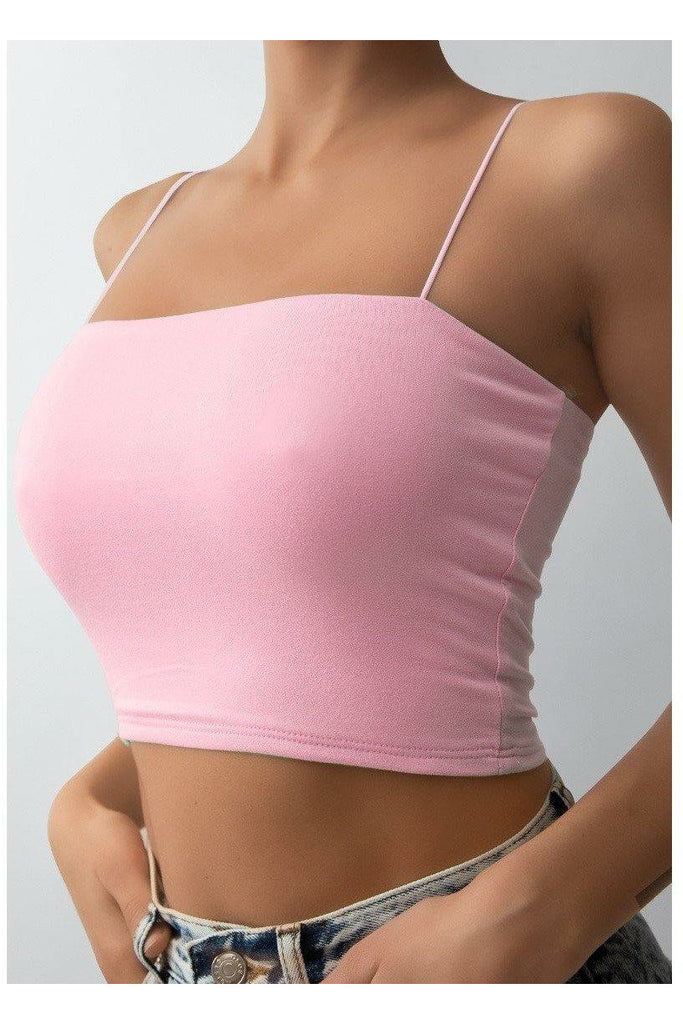 Pink Strap Crop Top | The Label