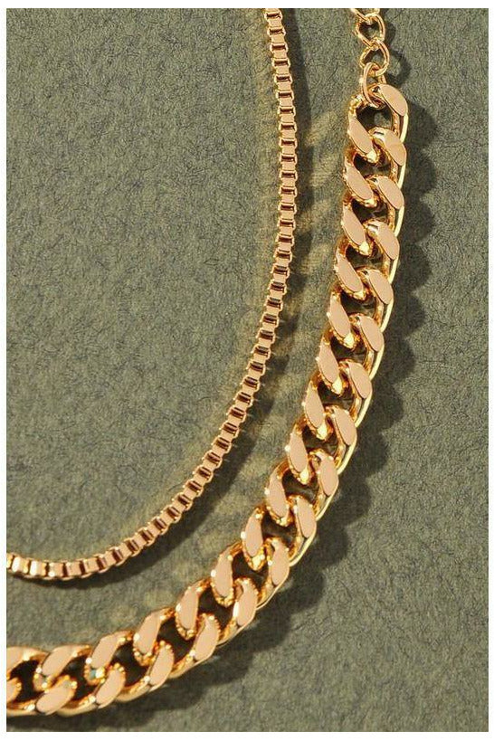 Gold Chain Bracelet Set - MONZI