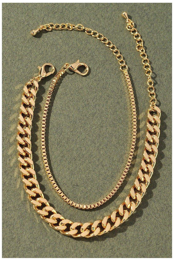 gold chain bracelet set