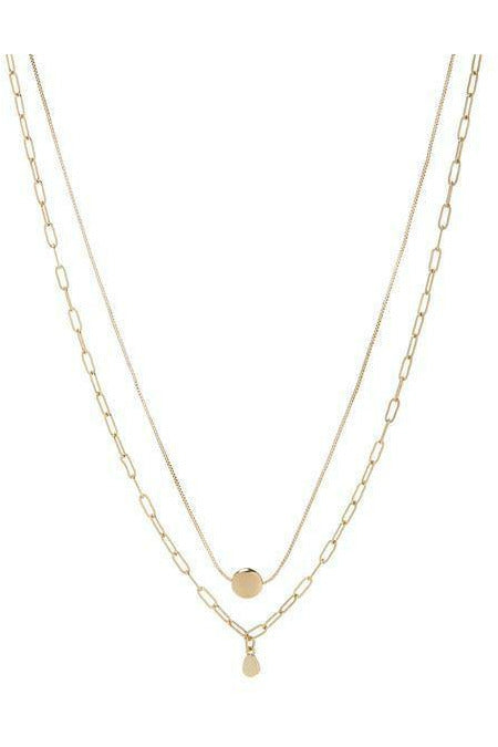 Gold Layered Charm Necklace - MONZI