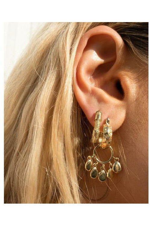 Gold Wrap Hoop Earrings - MONZI