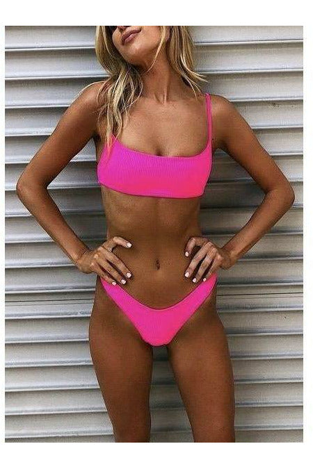 Sophia Neon Pink Bikini - MONZI