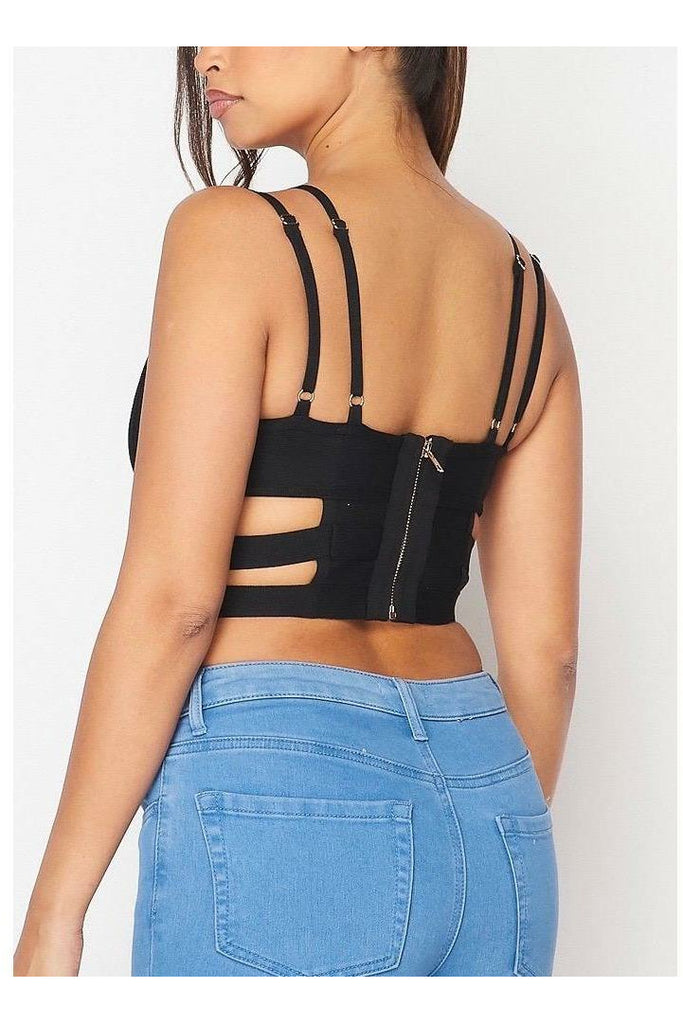 Buckle Bustier - Black - MONZI