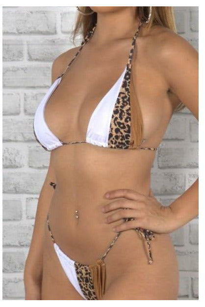 Leopard Block String Bikini - MONZI