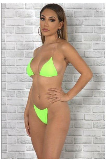 neon green bikini