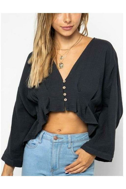 Charcoal Flow Top - MONZI