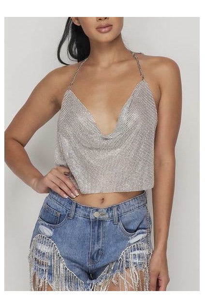 Silver Chainmail Top - MONZI