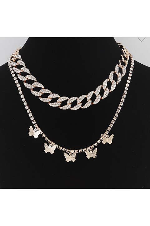 Gold or Silver Layered Necklace - MONZI