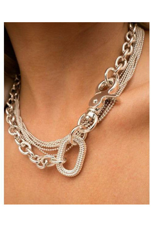 Silver Chunky Chain Necklace - MONZI