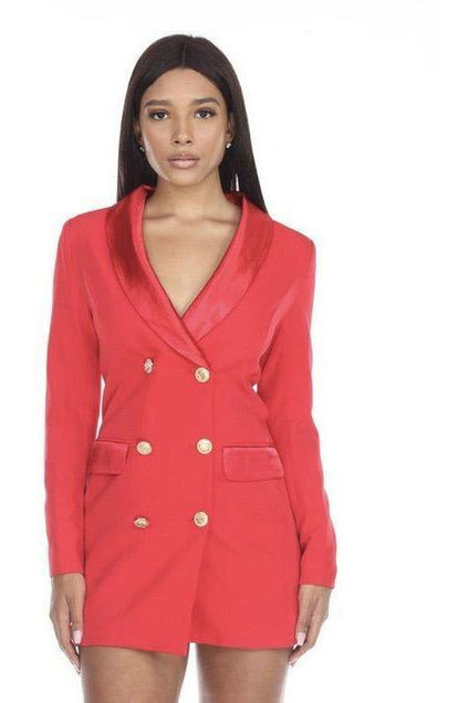 Red Blazer Dress - MONZI